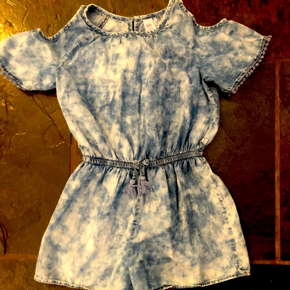 Stonewashed Denim Romper | Justice | Girls Size 10